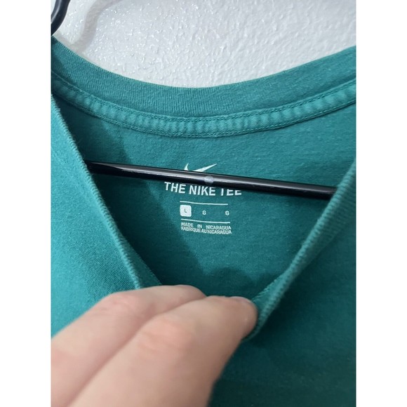 Nike Shirt Adult L Green Box Logo Spell Out Graphic Tee Mens - Picture 4 of 6